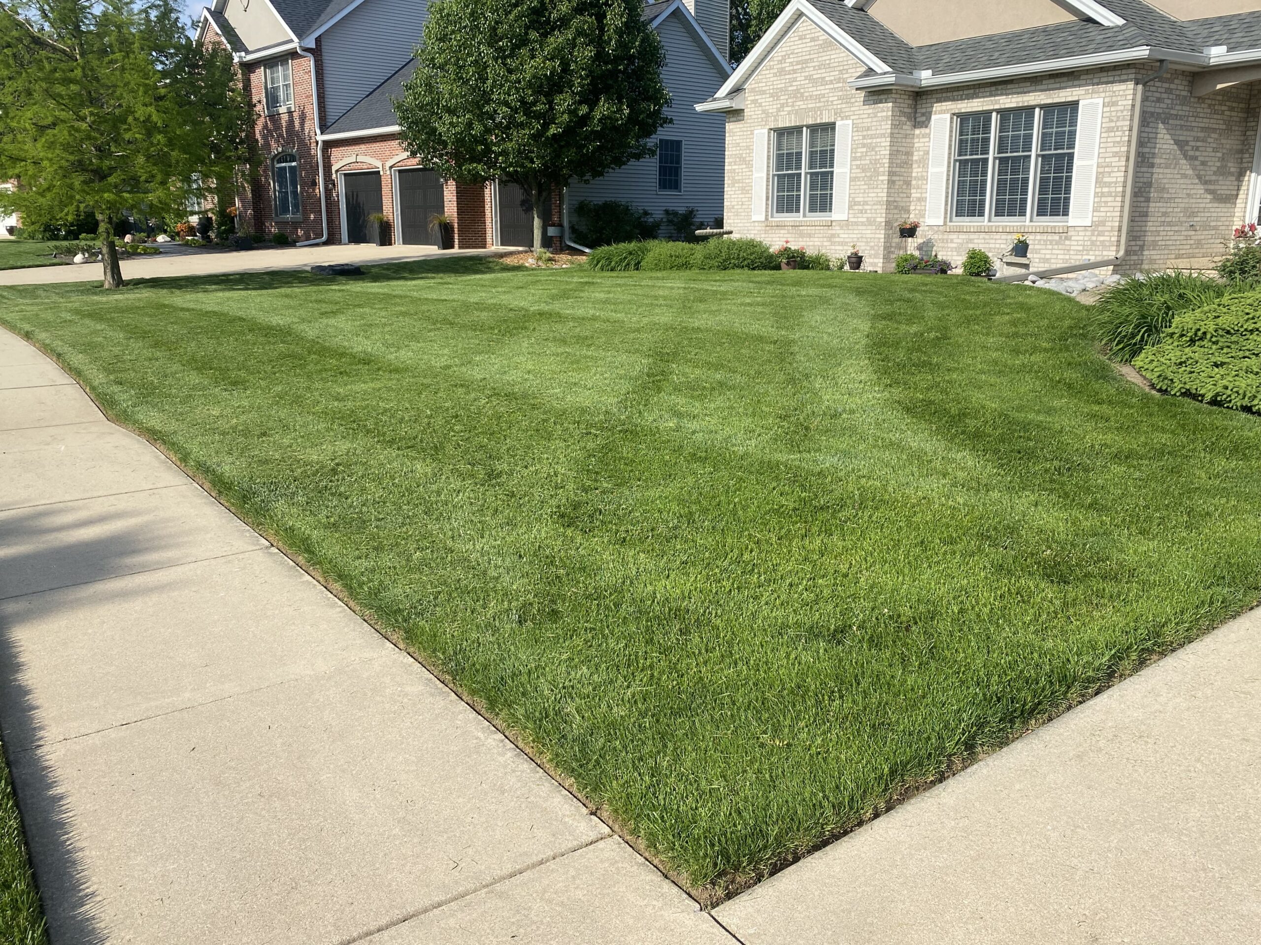 Krueger Lawn and Landscaping's team of experts uses state-of-the-art mowers for efficient lawn care.