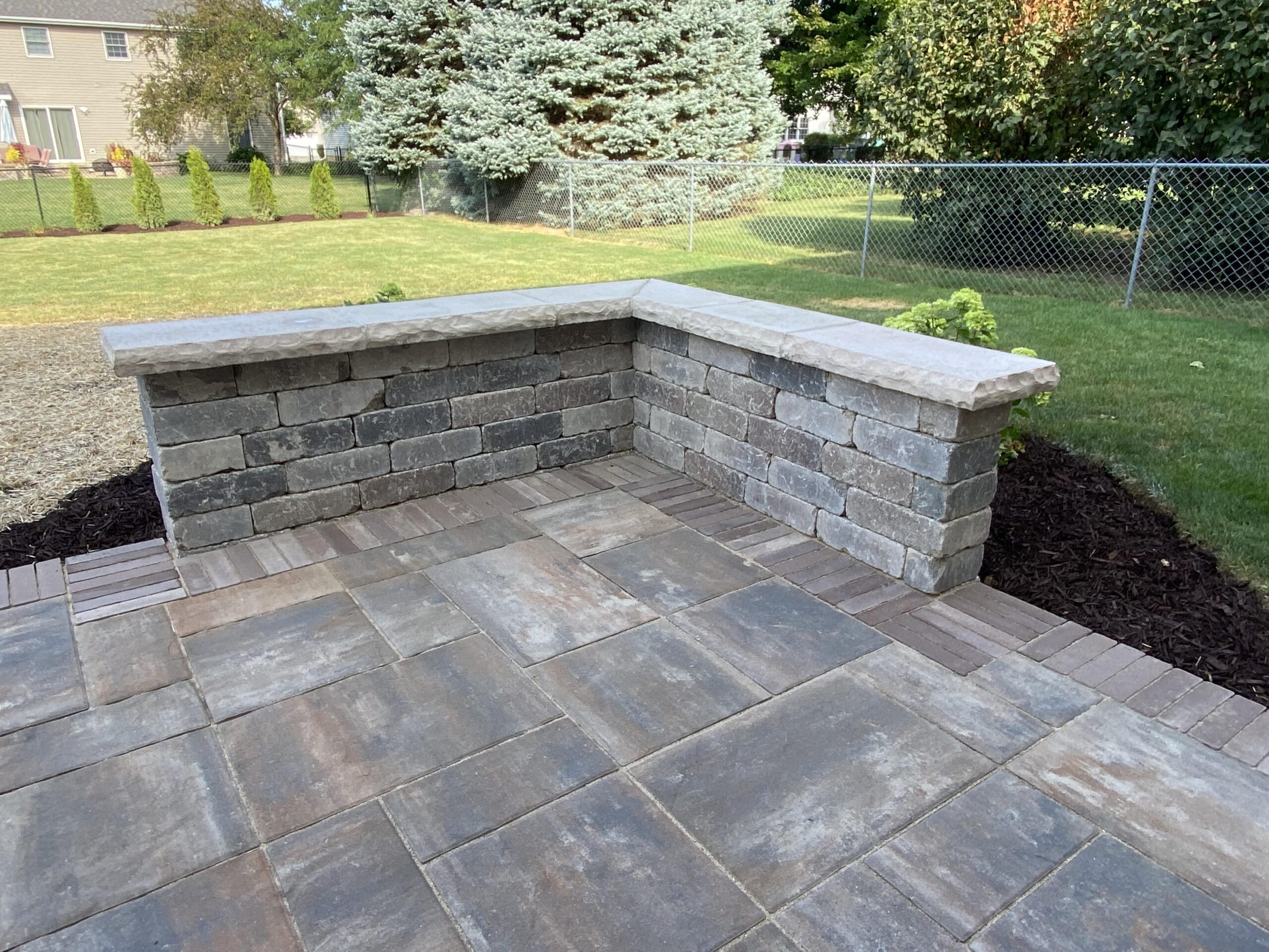 Step into Serenity: Krueger Lawn and Landscaping's Tranquil Paver Patio